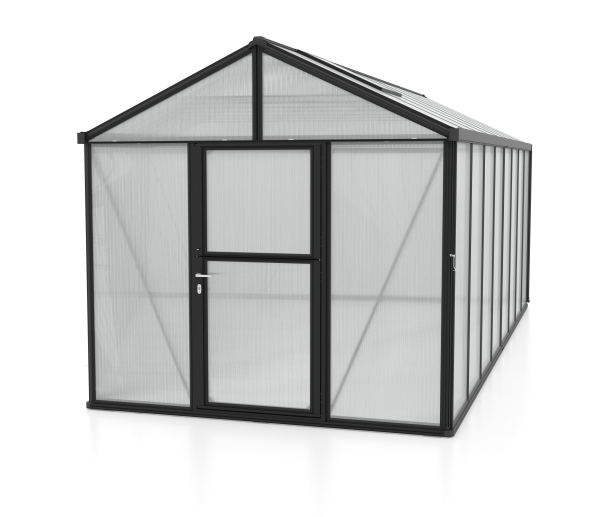 Vitavia Premium Gewächshaus Zeus 15700 BxT 258x614cm 16mm HKP 15,7m² Alu schwarz
